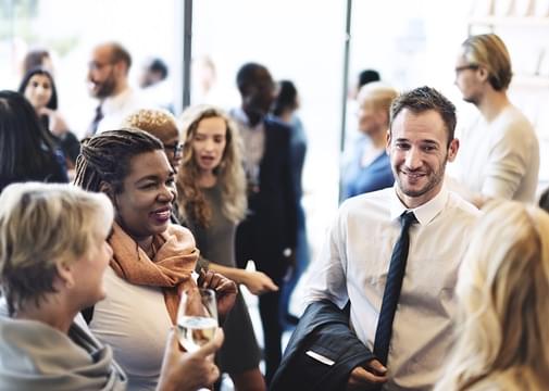 People talking in a group